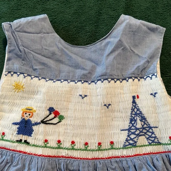 Madeline in Paris Vintage Smocked Dress size 7x - Picture 2 of 4